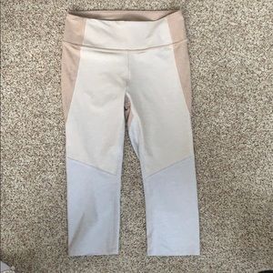Outdoor Voices tan color block legging